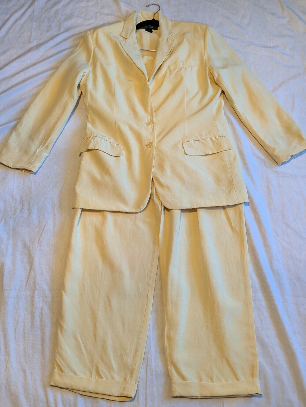Vintage Lauren Ralph Lauren 2-Piece Suit Set Blazer12/Pants14 Silk Linen
